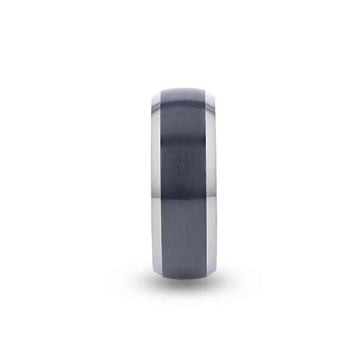Nolan | Black Titanium Ring Domed Polished 2