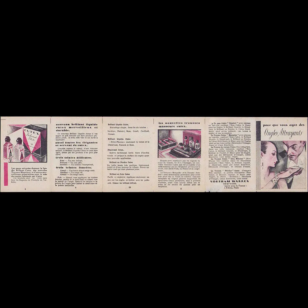 Northam Warren - Cutex, Pour Que Vous Ayez Des Ongles Attrayants, Document Publicitaire Illustré (1930S) 2