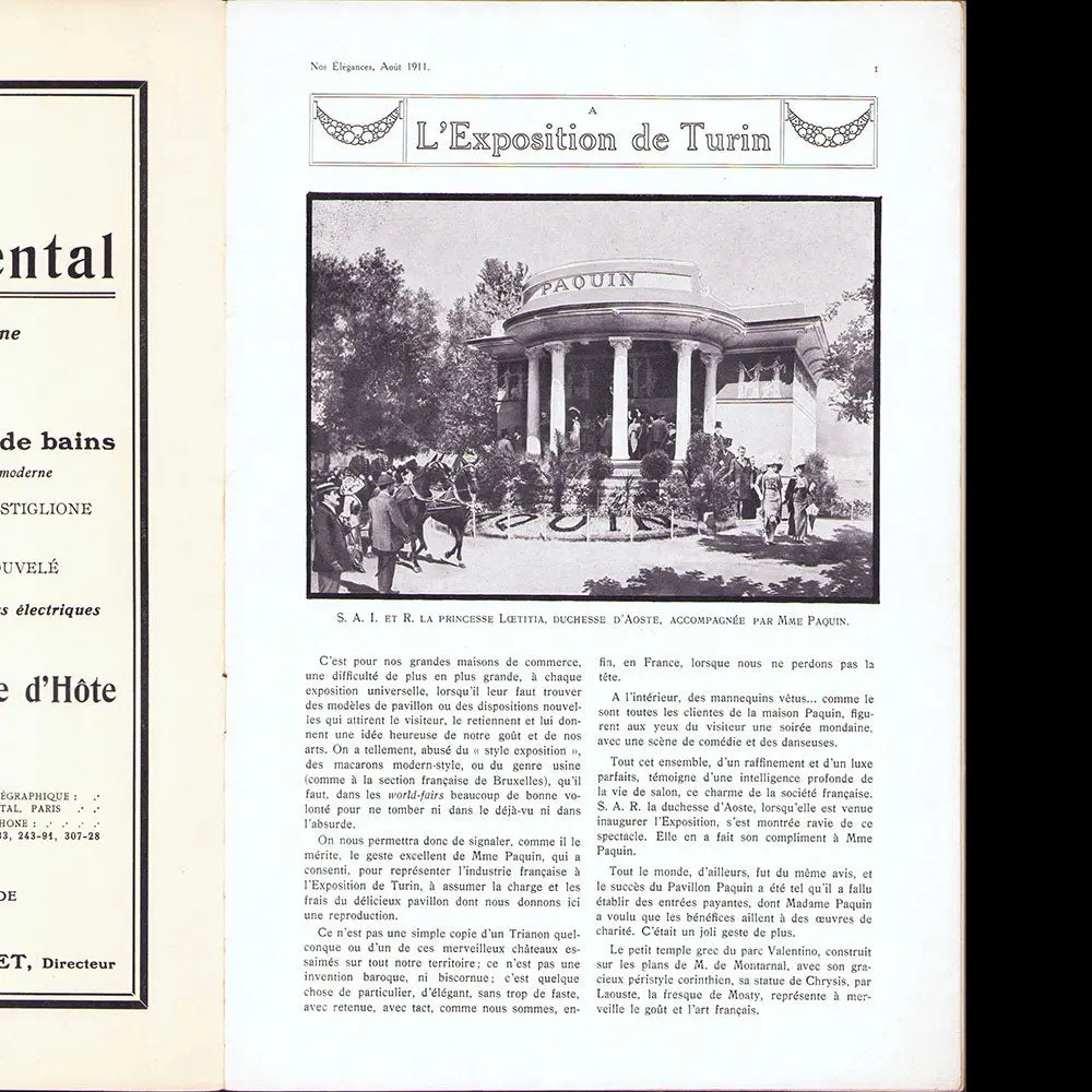 Nos Elégances & La Mode Masculine, N°1 (1911, Août) 2