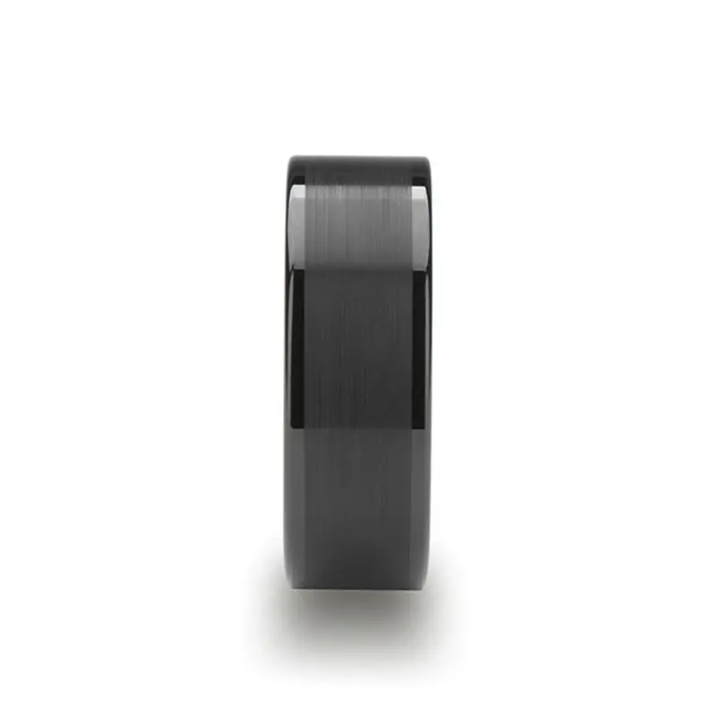 Octavius | Ceramic Ring Flat Black 6
