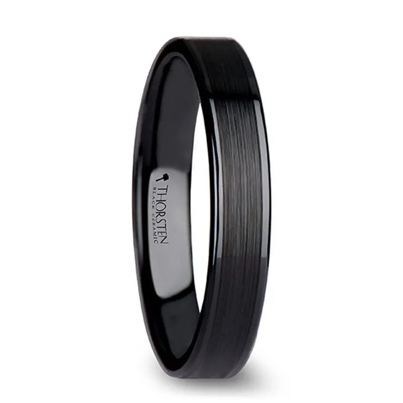 Octavius | Ceramic Ring Flat Black 1