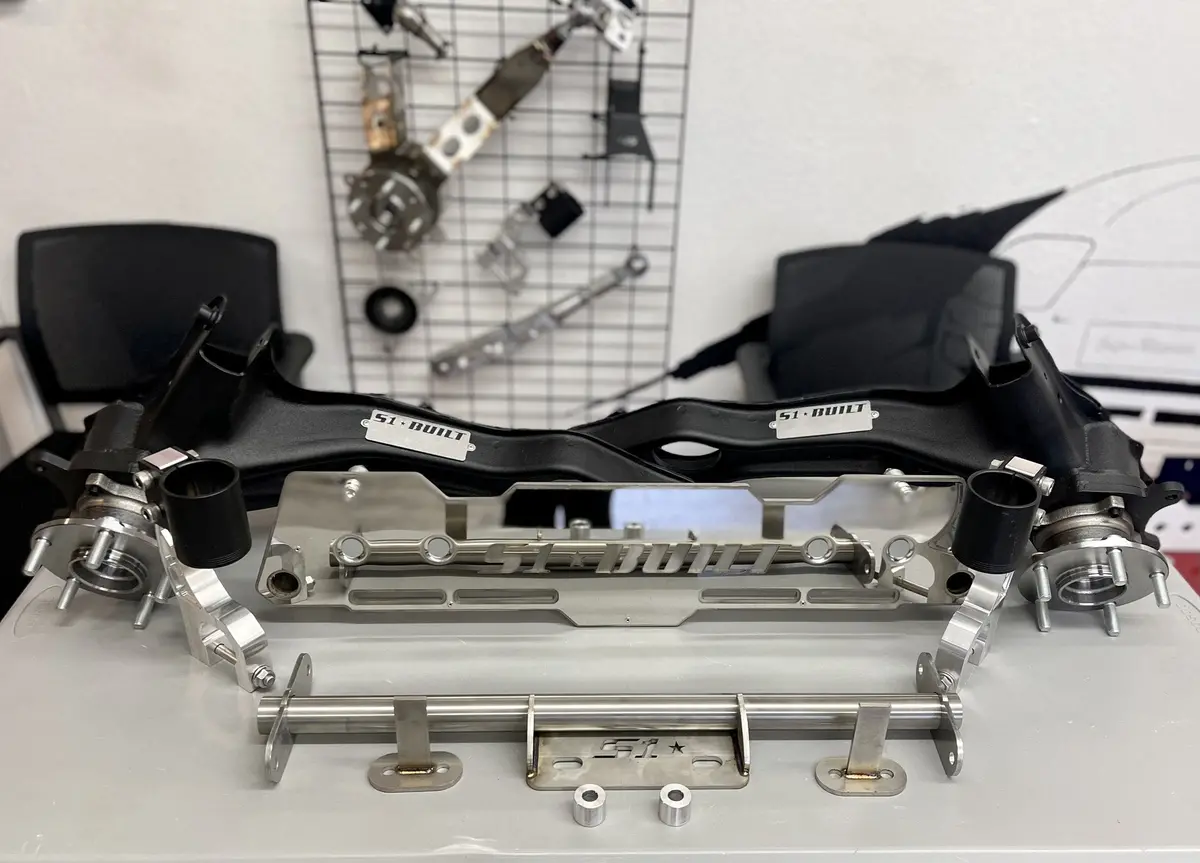 S1 Built Complete Awd Kit: Oem Style Awd/Rwd/Fwd Rear Trailing Arms With Delta7 Rear Diff Mount Kit And Billet Forks 1