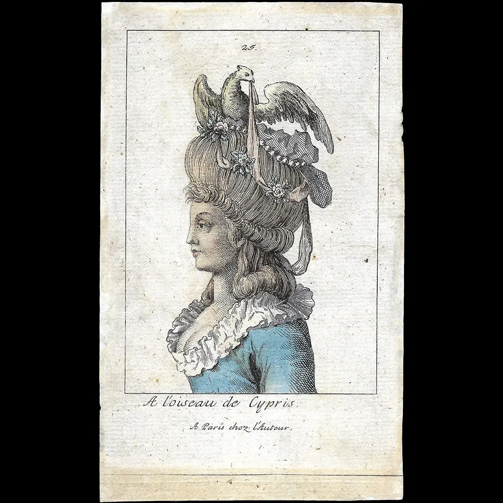 A L'oiseau De Cypris, Gravure De Coiffure (Circa 1780) 1