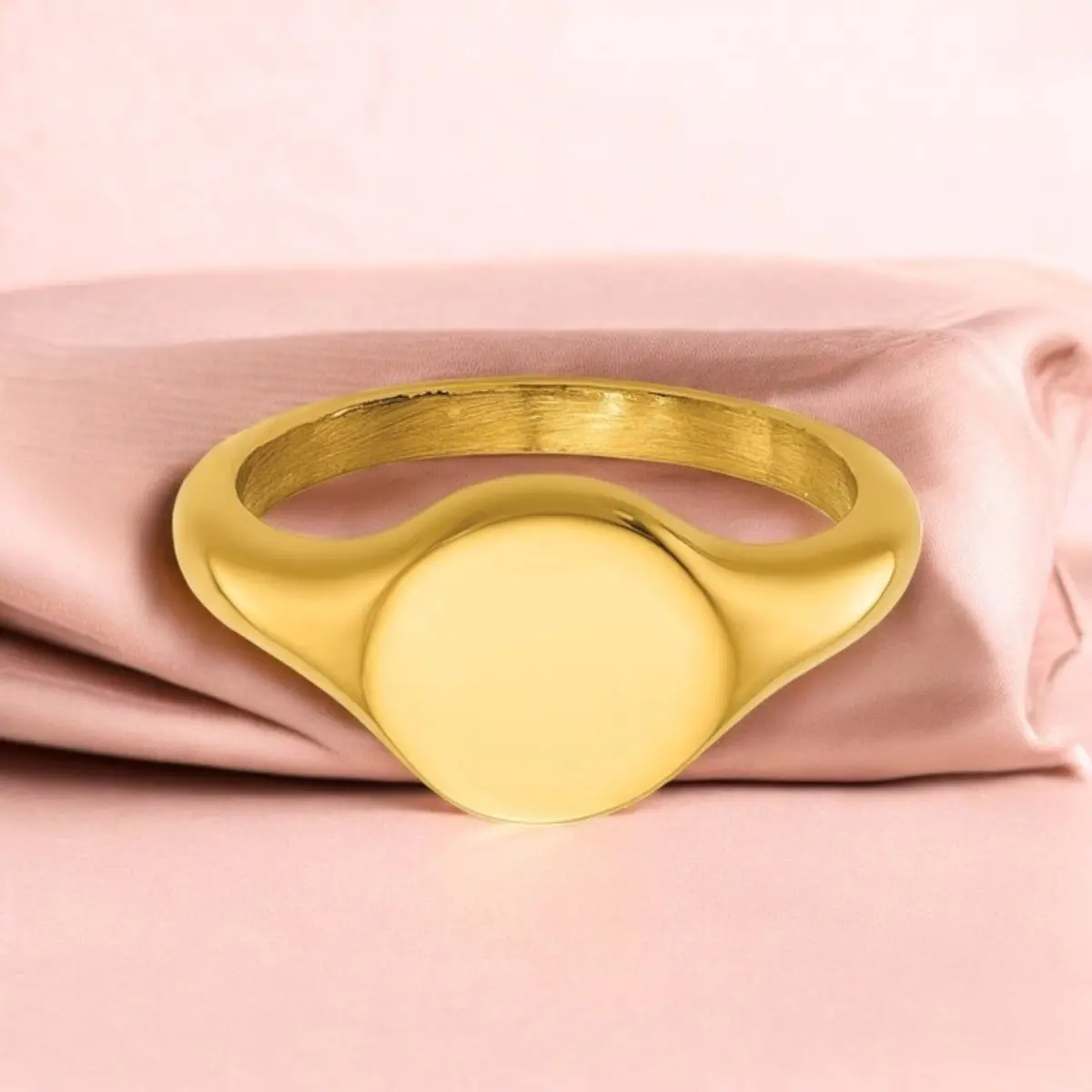Orbit | Custom Engraved Women's Signet Ring - Gold & Silver 1