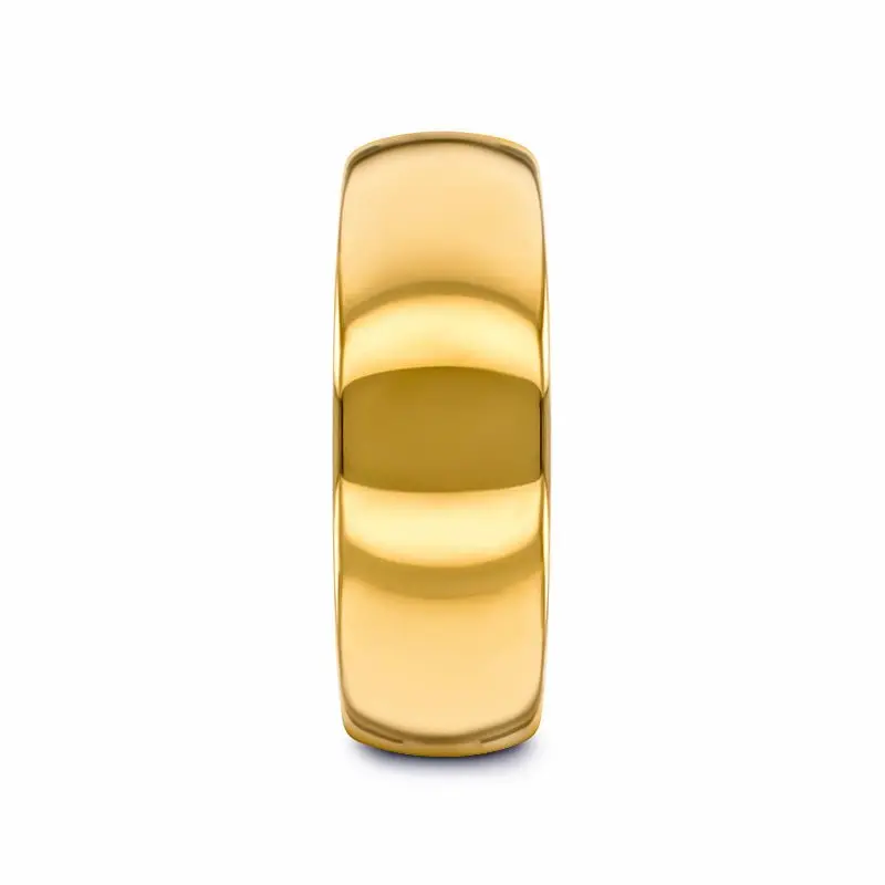 Oro | Gold Tungsten Ring, High Polished, Domed 3