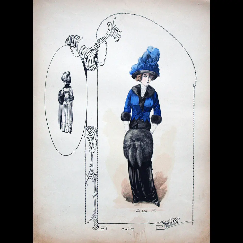 Paquin - Ensemble De 8 Gravures (Circa 1910) 1