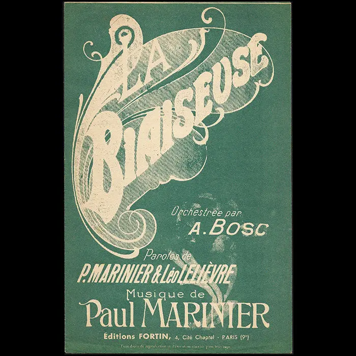 La Biaiseuse Chez Paquin - Chanson De Paul Marinier Et Léo Lelievre (1912) 1