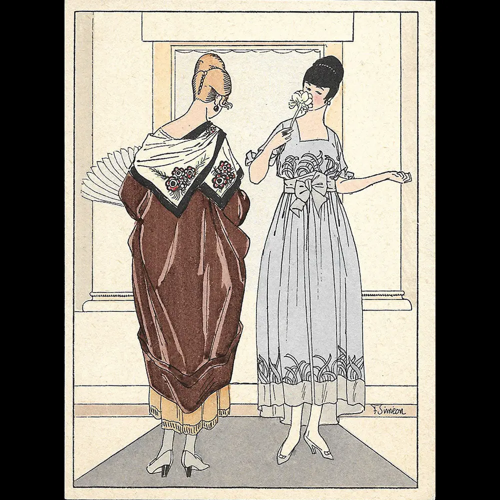 Les Elégances Parisiennes (Avril 1917) - Manteau De Taffetas Et Robe De Crêpe De Paquin 1