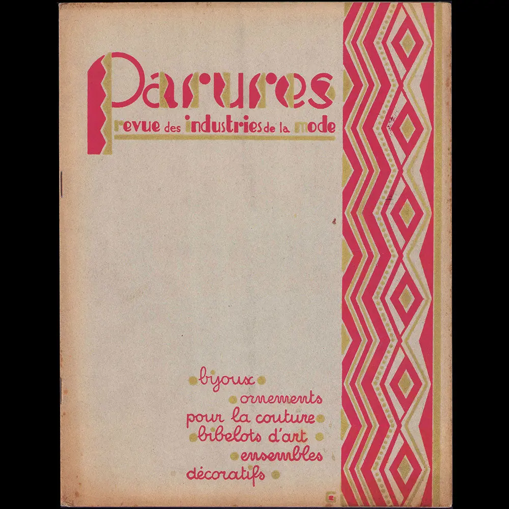 Parures, Revues Des Industries De La Mode, N°13, Juillet 1927 1