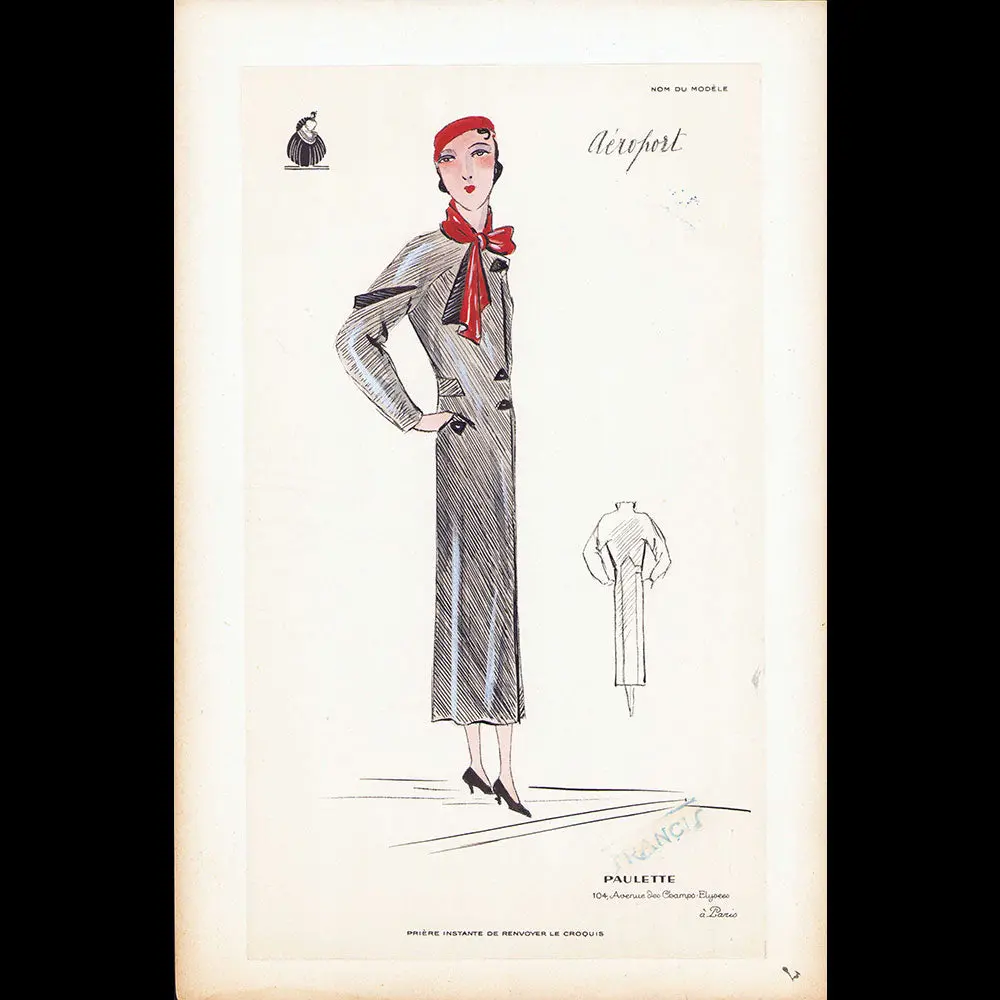 Paulette - Robe Aéroport (1930S) 1