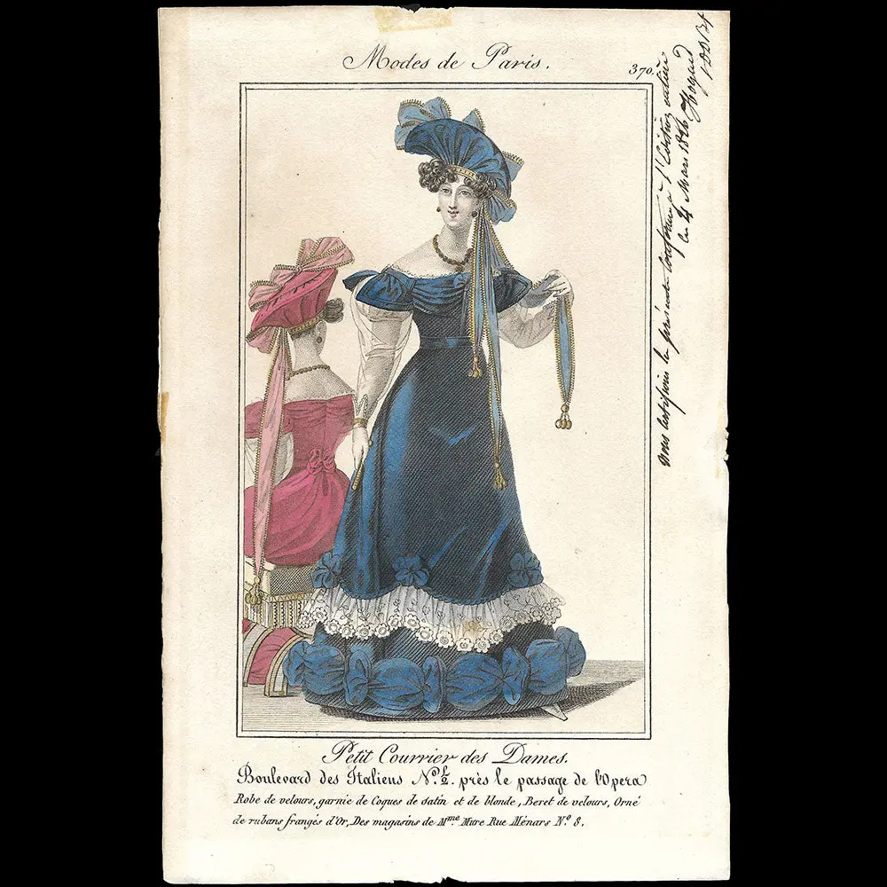 Petit Courrier Des Dames, Planche N°370 Annotée Par Hoguet (4 Mars 1826) 1