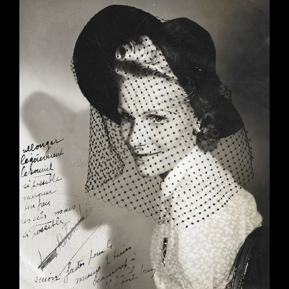 Jane Blanchot - Elégante Au Chapeau - Tirage De Philiberte De Flaugergues (1942) 1