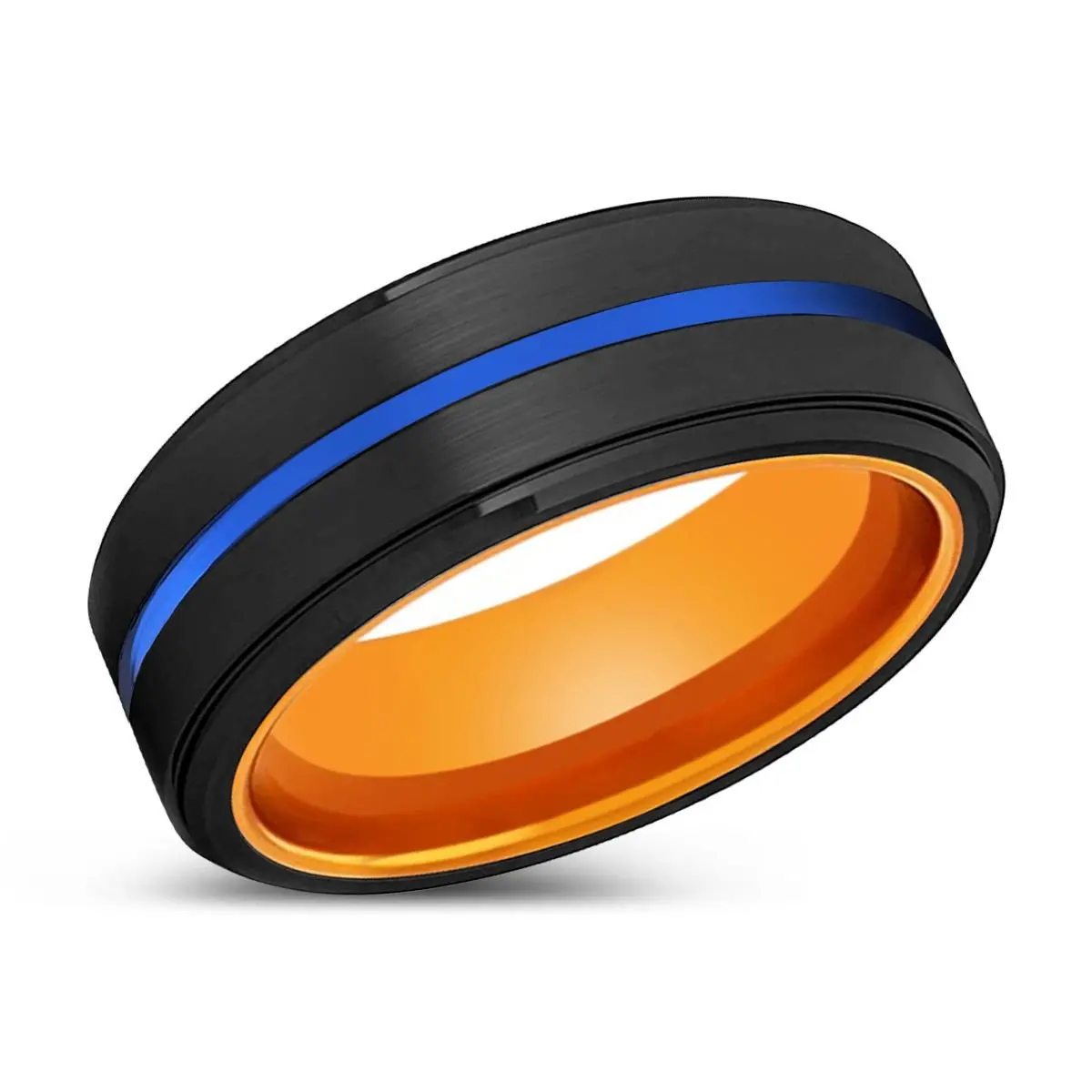 Pike | Orange Ring, Black Tungsten Ring, Blue Groove, Stepped Edge 2