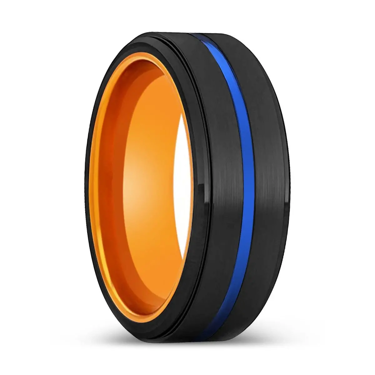 Pike | Orange Ring, Black Tungsten Ring, Blue Groove, Stepped Edge 1