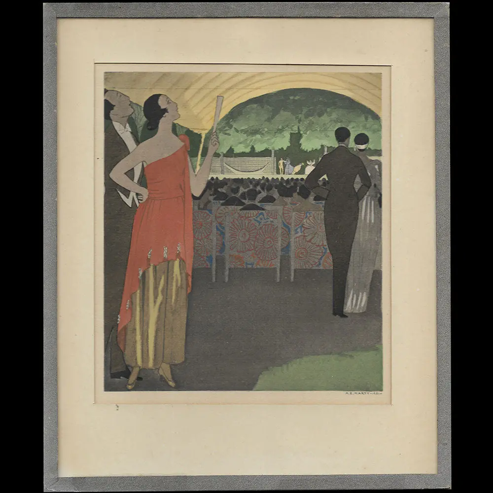 Gazette Du Bon Ton - A L'oasis Ou La Voute Pneumatique, Robe Du Soir De Paul Poiret, Planche D'andré Marty (N°7, 1921) 1