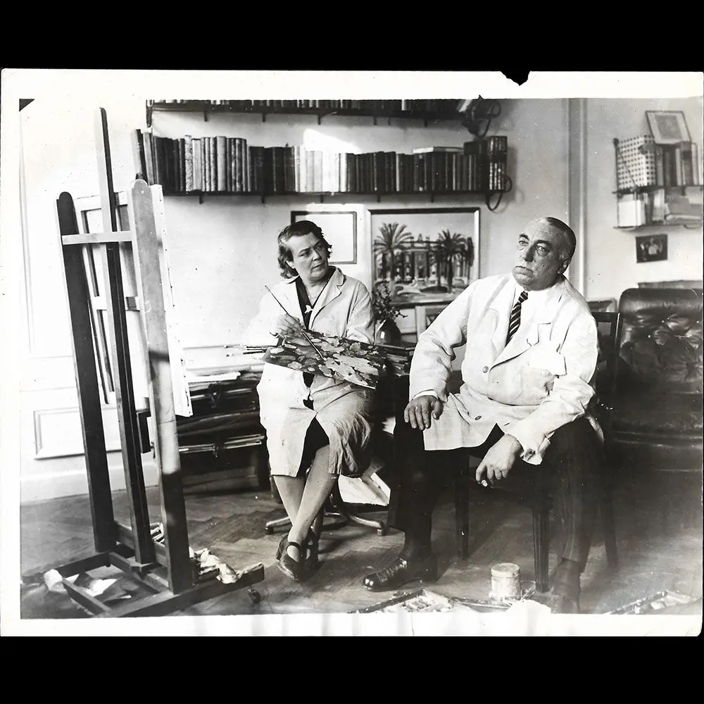 Paul Poiret Posant Pour Un Portrait Par La Comtesse Zenaide De Tolstoi (1930) 1