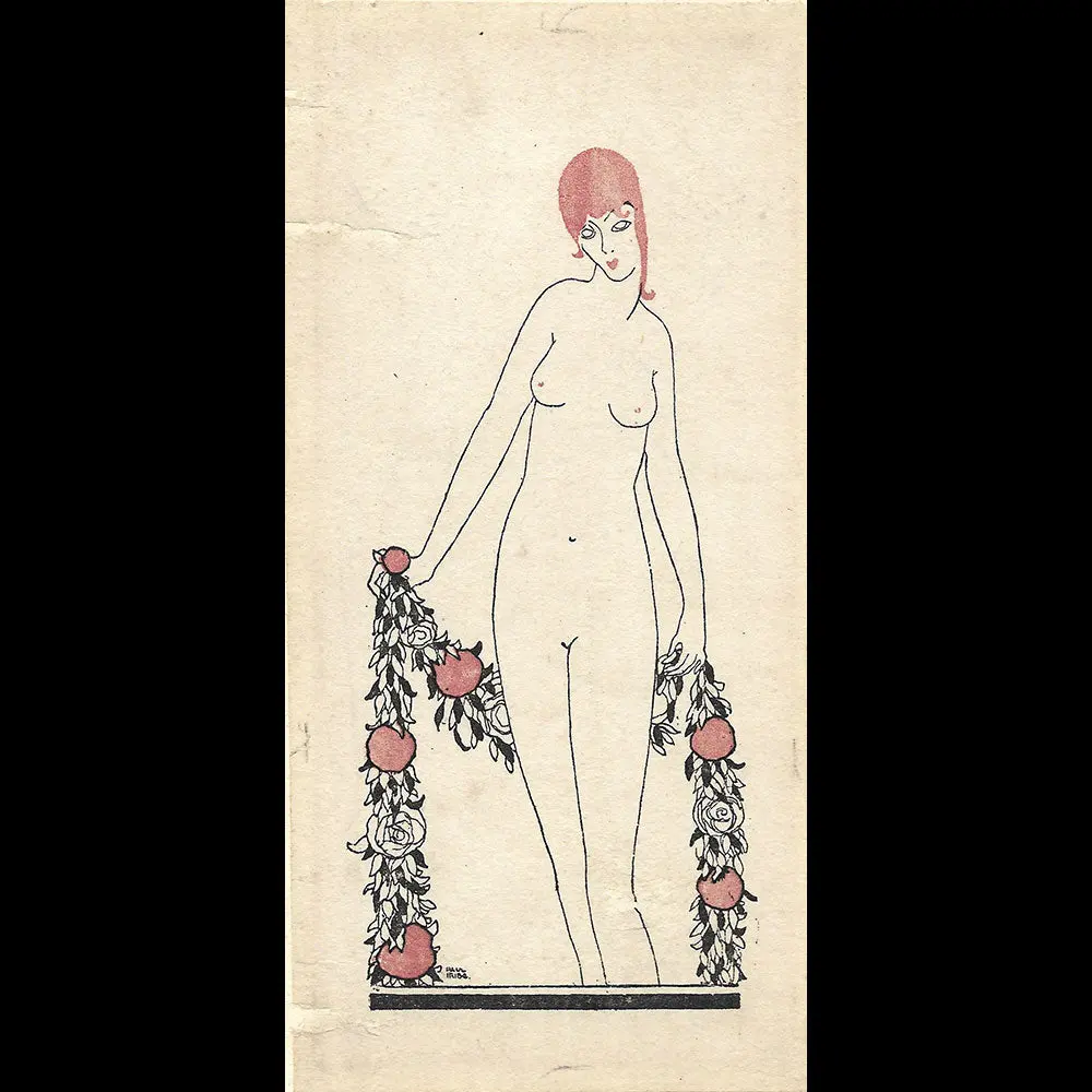 Poiret - Vignette De Paul Iribe Pour L'album Les Robes De Paul Poiret (1908) 1