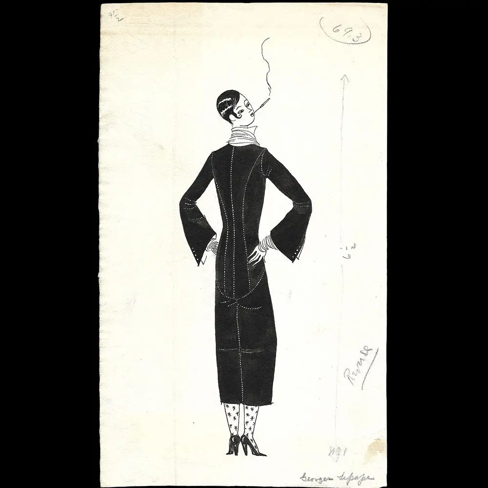 Elégante À La Mode Garçonne - Dessin De Georges Lepape (1927) 1