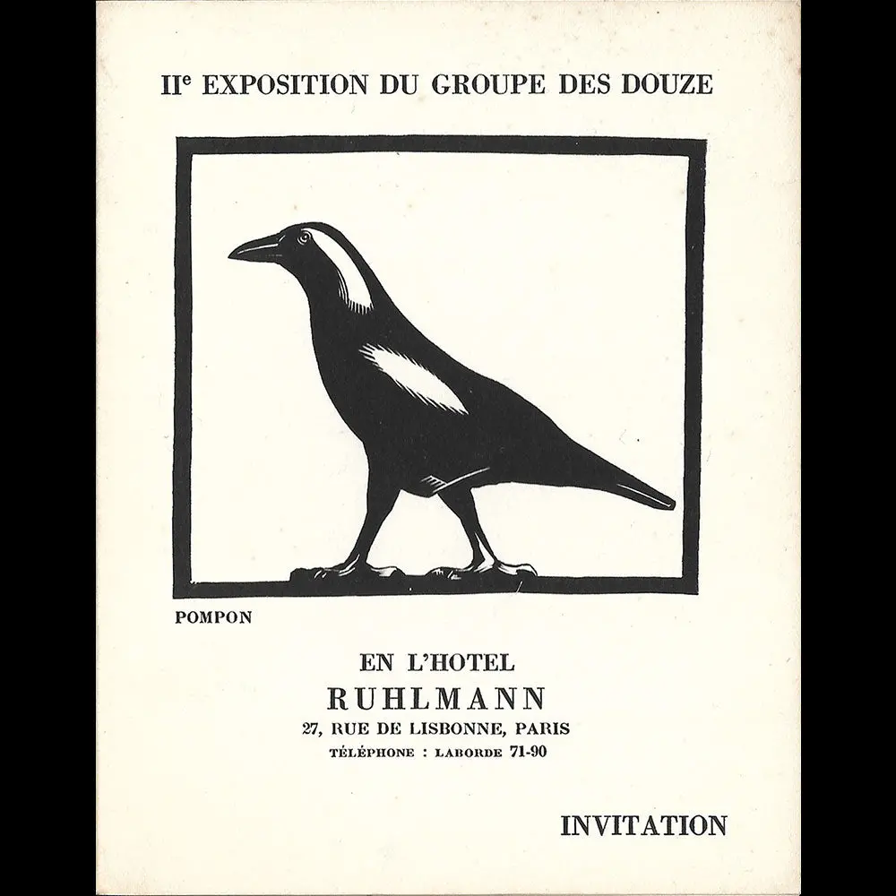 Iie Exposition Du Groupe Des Douze, Invitation En L'hôtel Ruhlmann (1932) 1