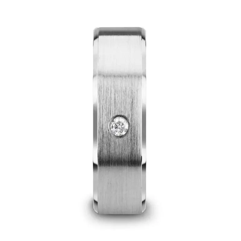 Porter | Tungsten Ring White Diamond Setting 1