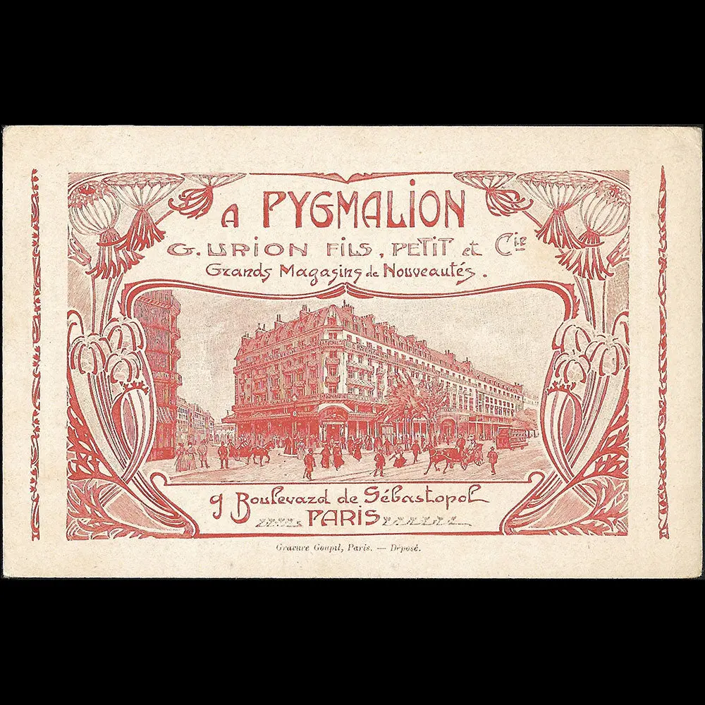 Pygmalion - L'aiglon, Acte Ii, Carte Des Grands Magasins De Nouveautés,  9 Boulevard Sebastopol À Paris (1900S) 1