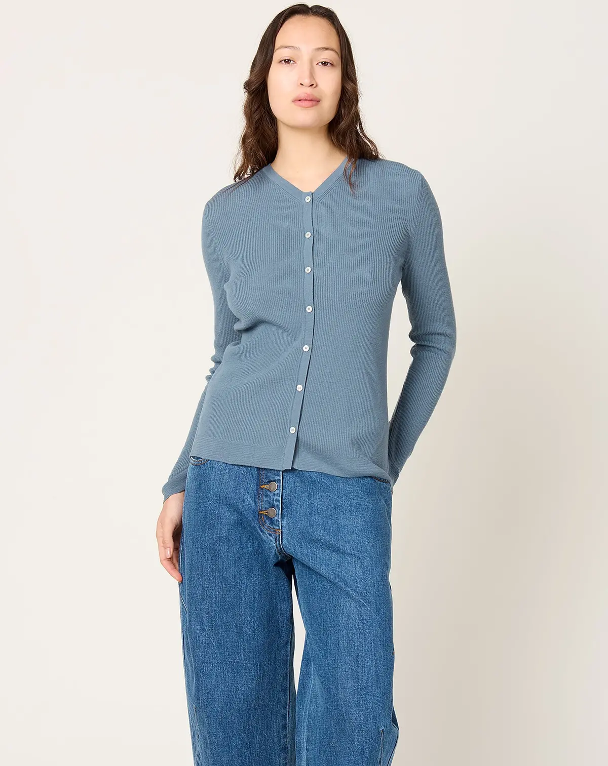 Blisse Cardigan In Chambray 1
