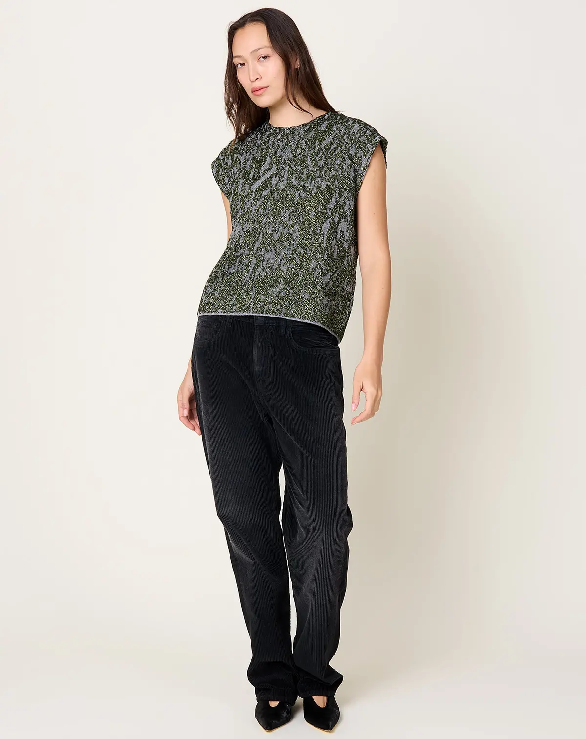 Brocca Vest In Dove Green 1