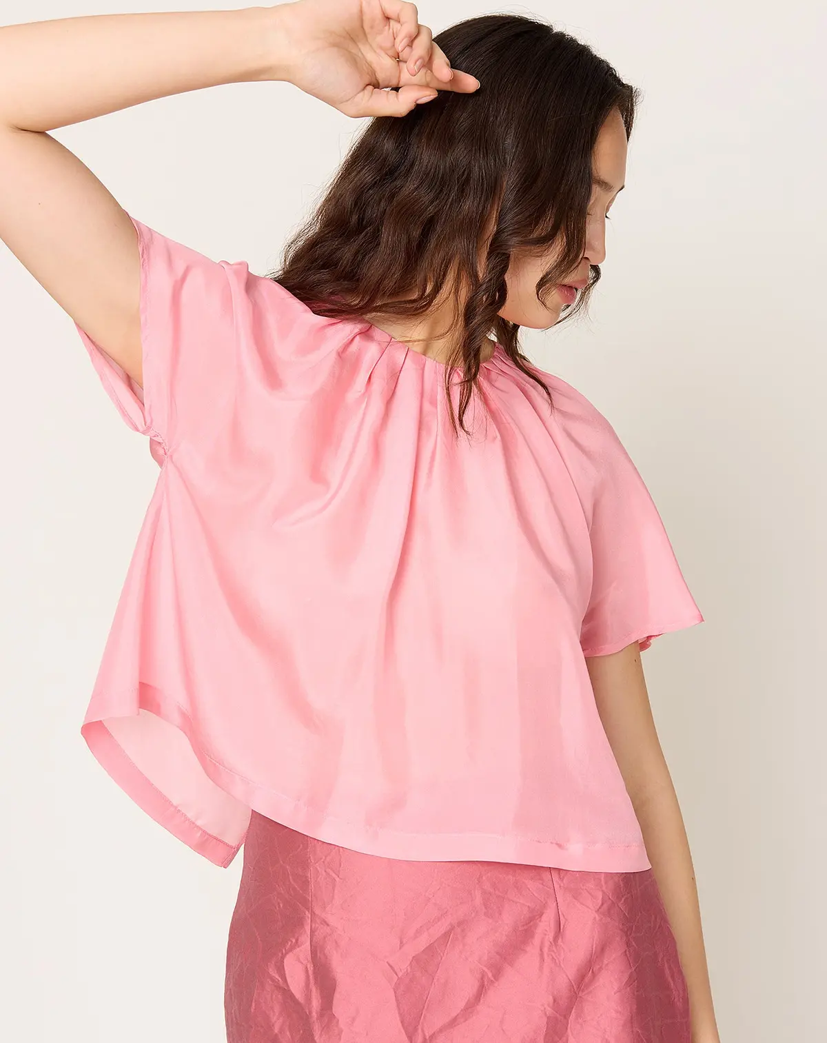 Capelet Top In Pink 1