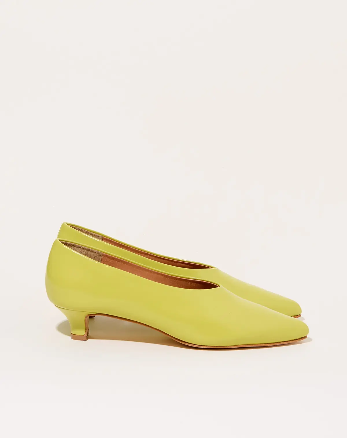 Clemmie Kitten Heel In Citron 1