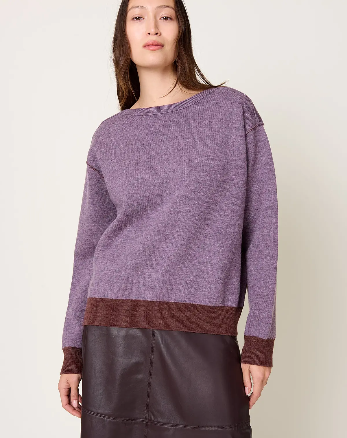 Dobrich Pullover In Prune & Plum 1