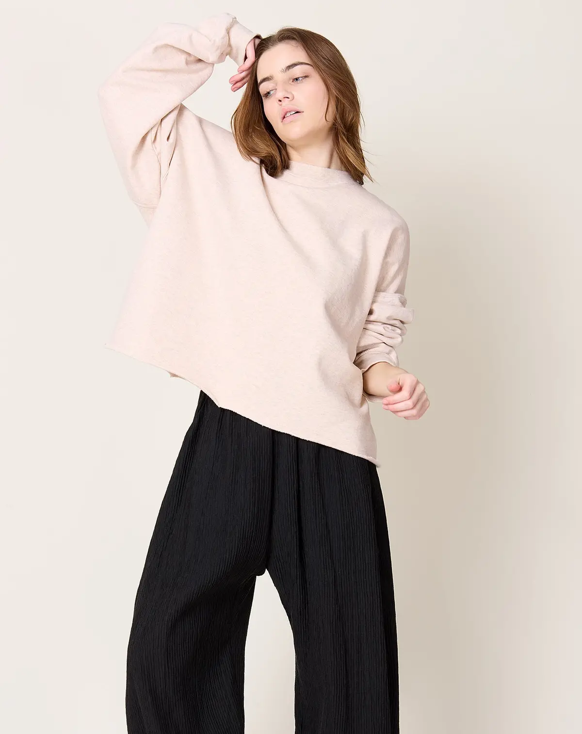 Fonder Sweatshirt In Buff 1