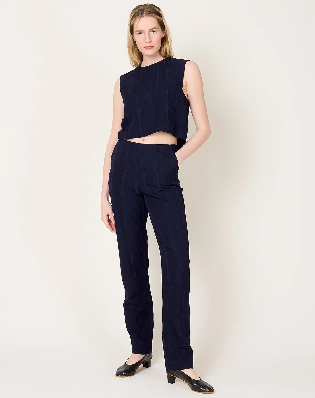 Fractal Pant In Navy Moreen 1