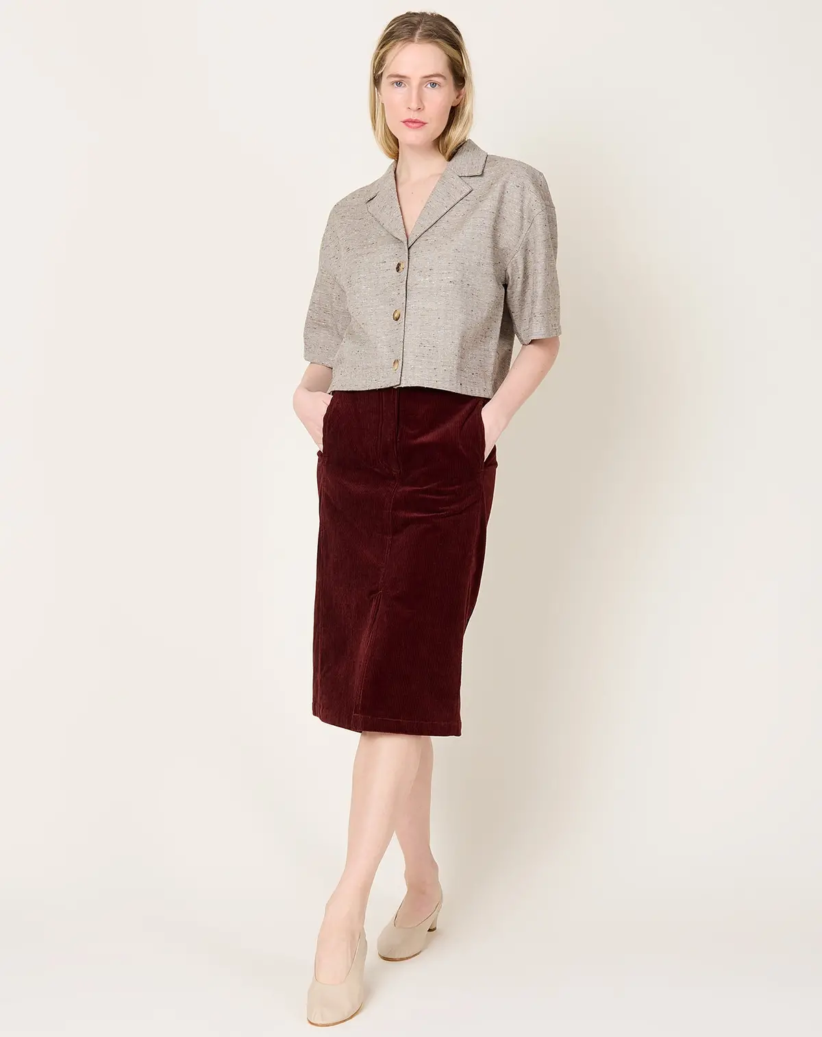 Garra Skirt In Brick 1