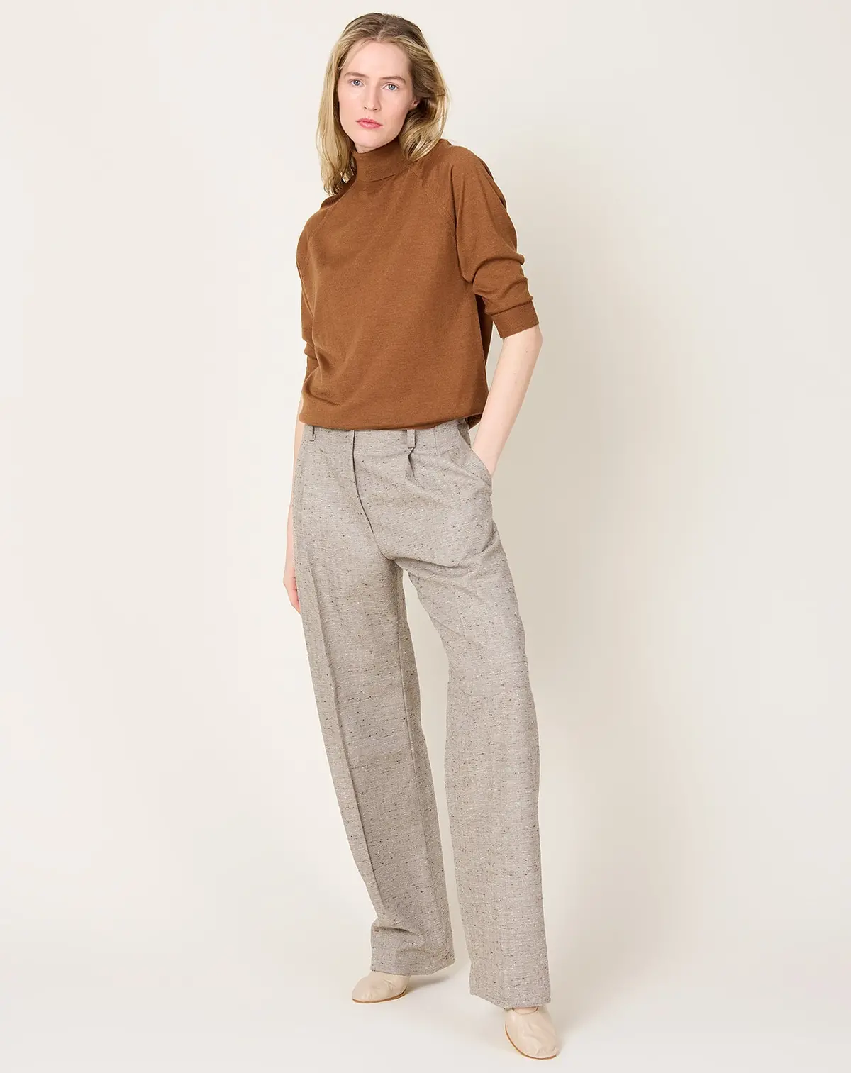 Hurst Pant In Heather Brown 1