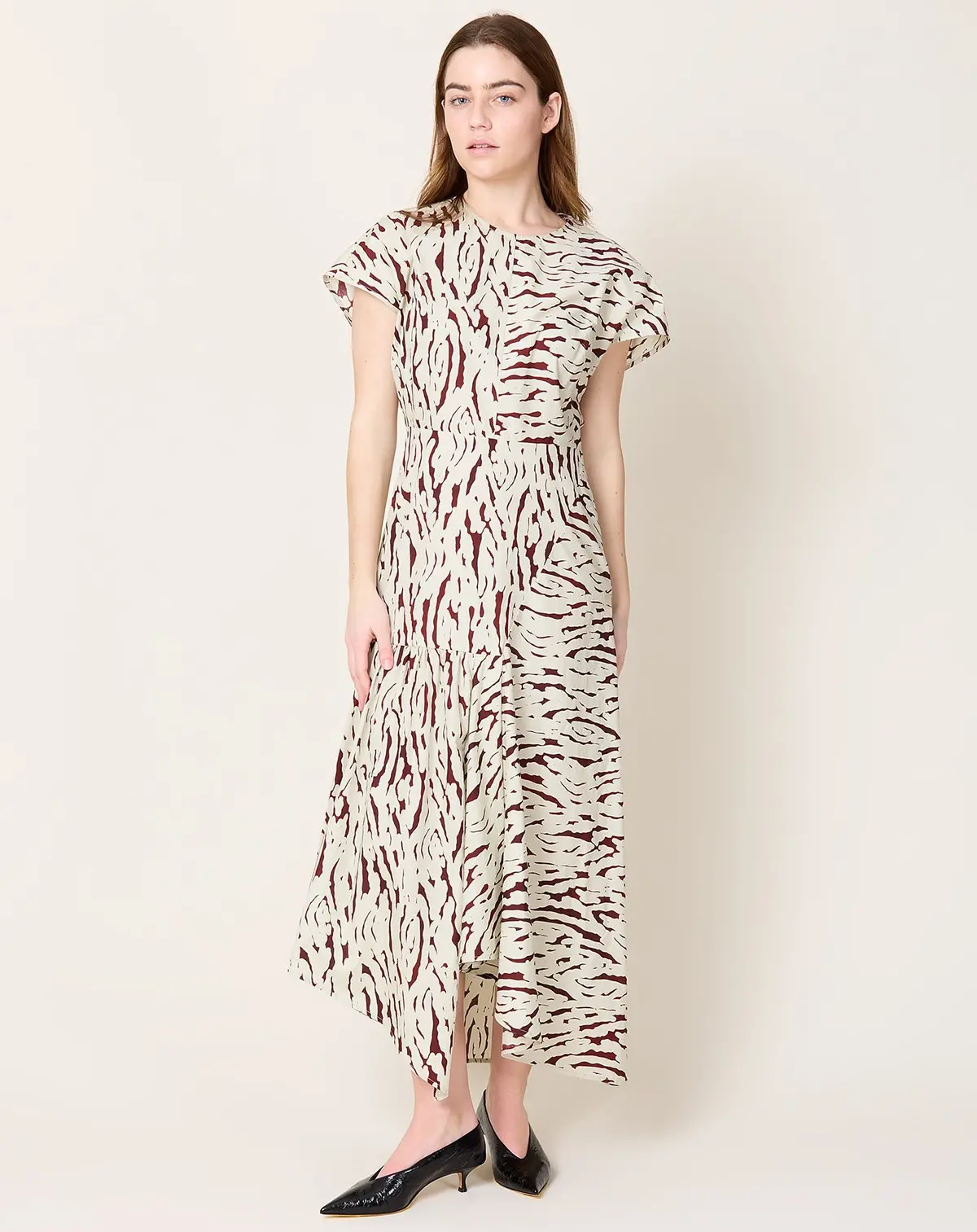 Steady Dress In Cream Tikeri Print 1