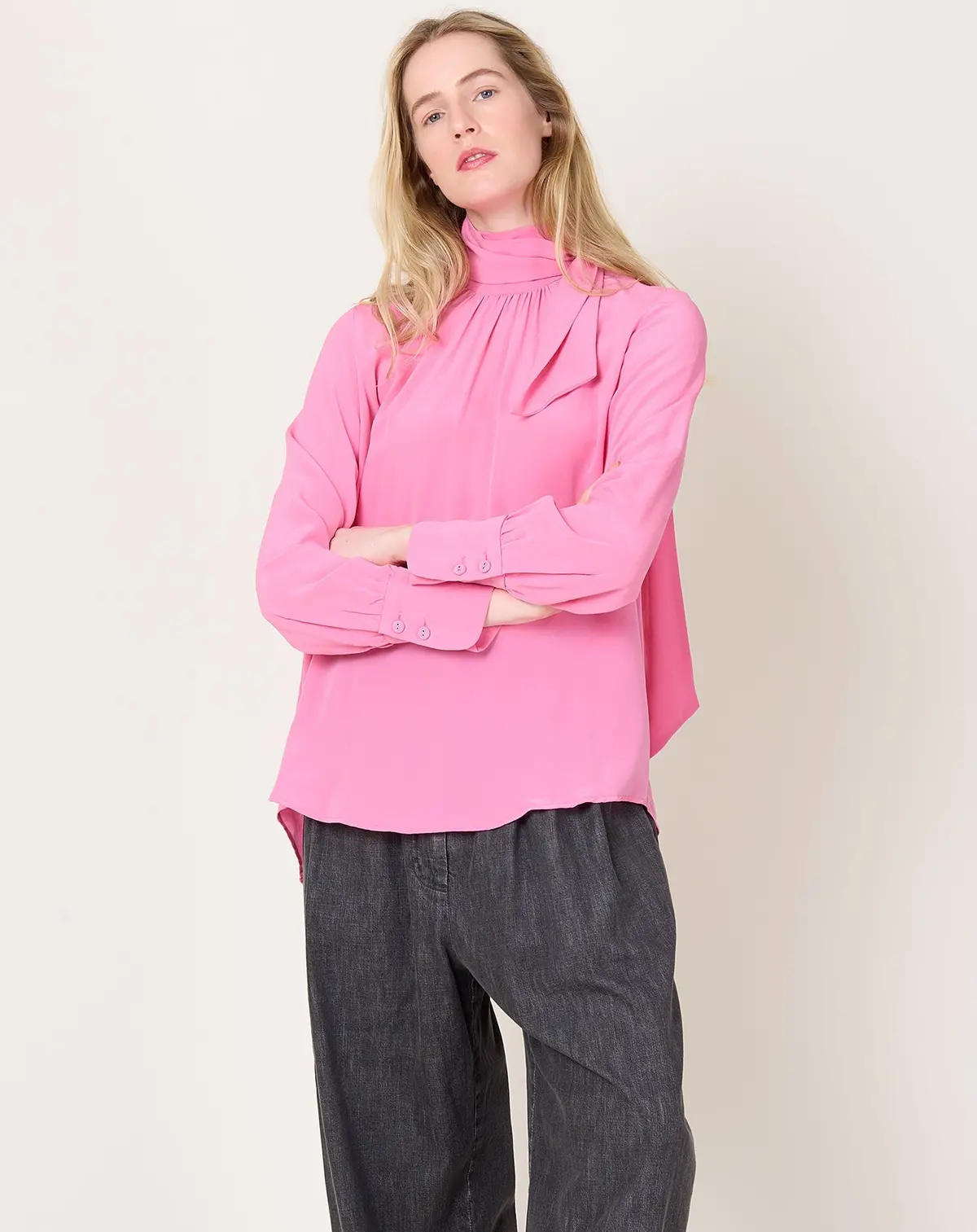 Tie Rite Top In Pink 1