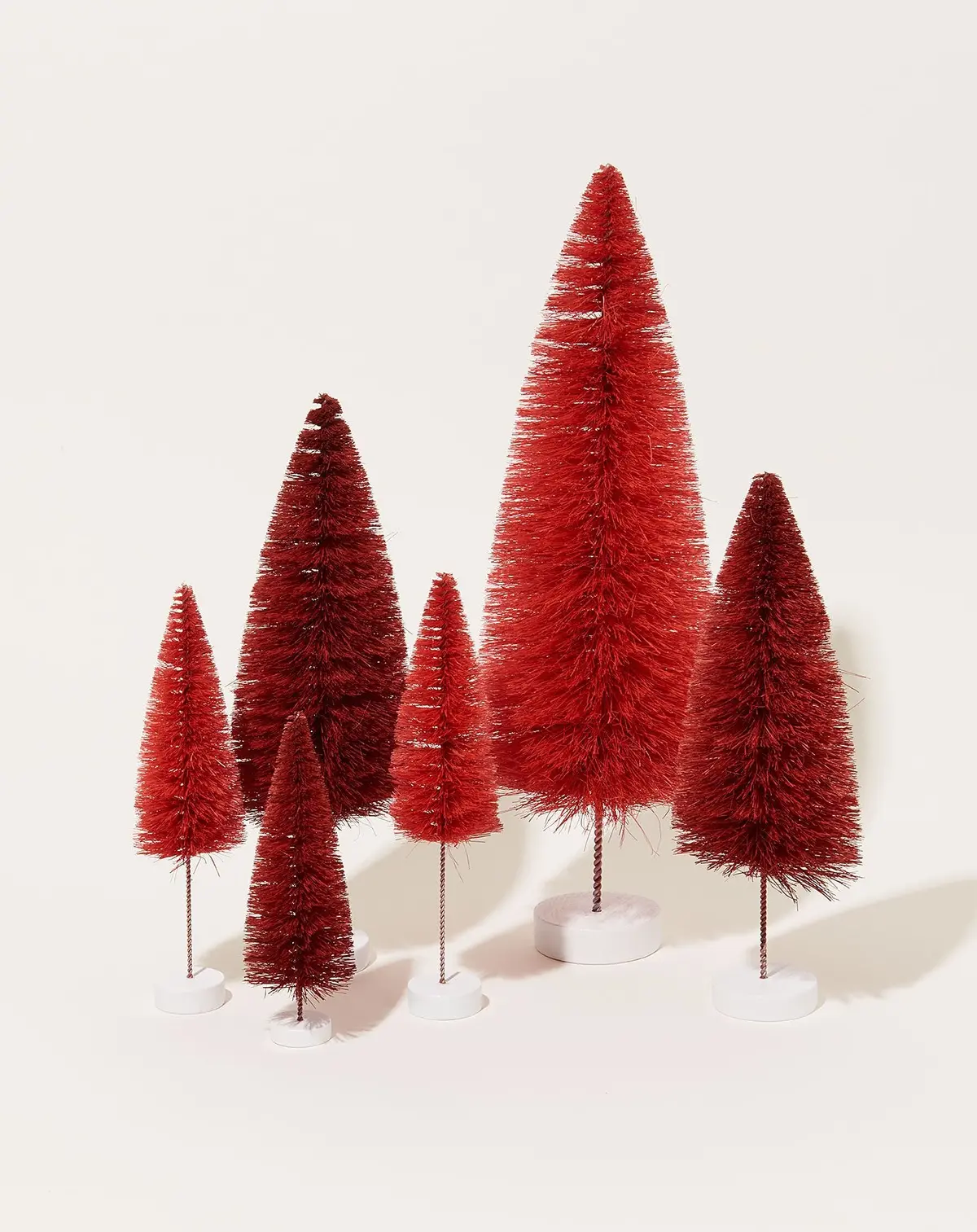 Bottle Brush Trees In Red 1