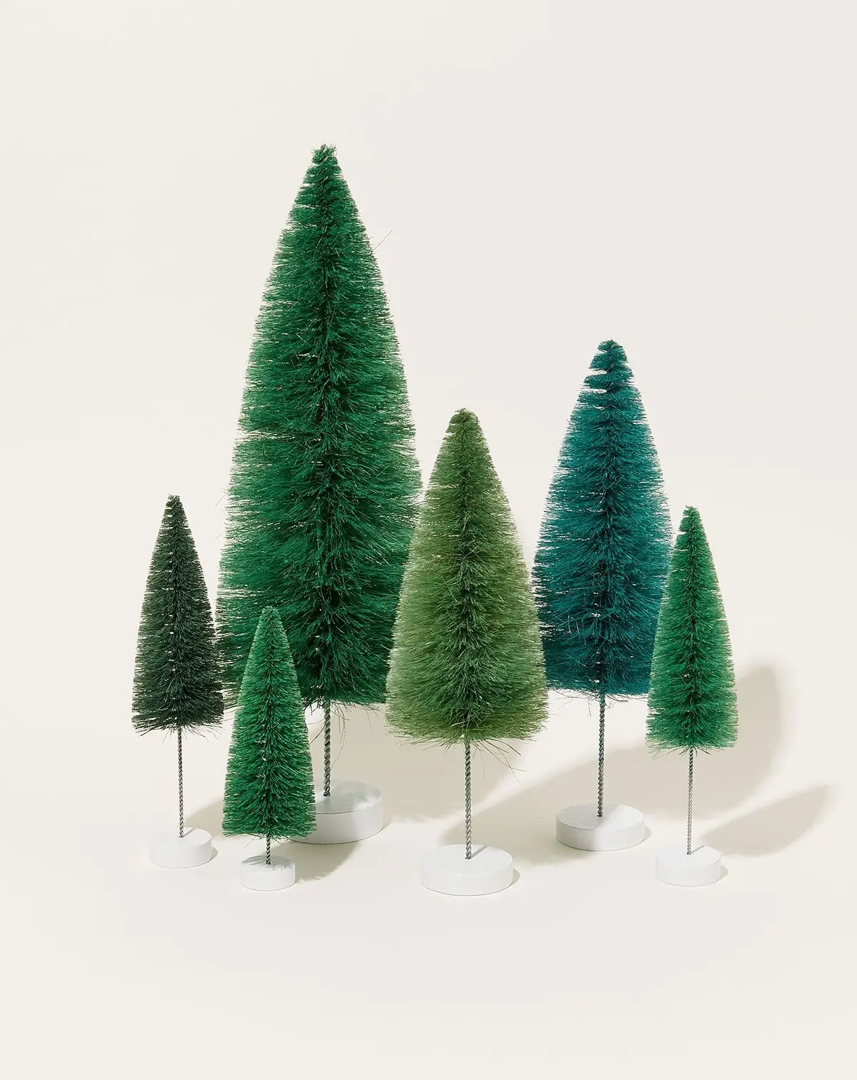 Bottle Brush Trees In Teal 1