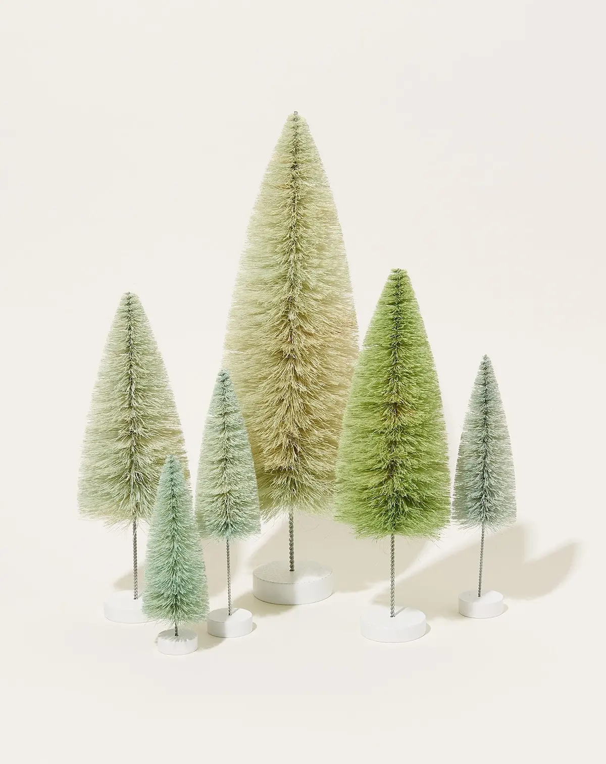 Bottle Brush Trees In Winter Green 1