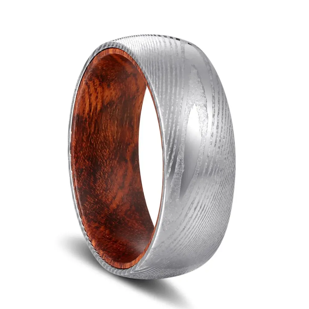 Rango | Snake Wood, Silver Damascus Steel, Domed 1
