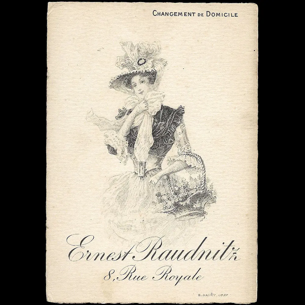 Ernest Raudnitz - Carte Annoncant Le Changement D'adresse (1901) 1
