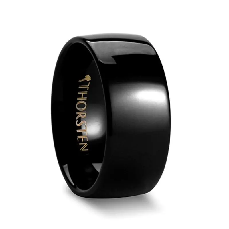 Raven | Tungsten Ring Black Domed 1