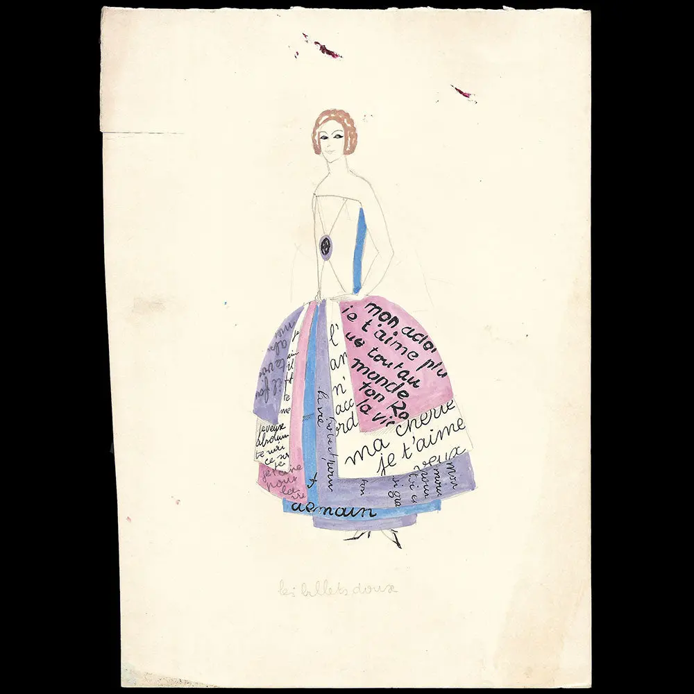 Ray Bret Koch - Les Billets Doux, Dessin De Costume (1920S) 1