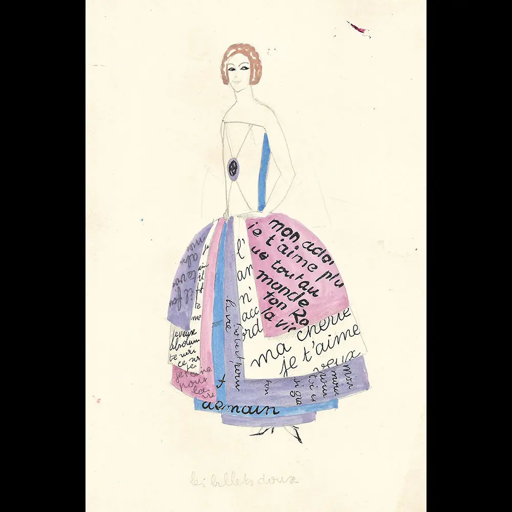 Ray Bret Koch - Les Billets Doux, Dessin De Costume (1920S) 2