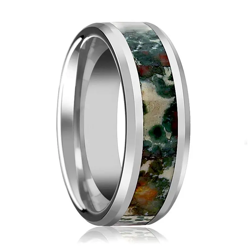 Razzak | Tungsten Ring Coprolite Fossil Inlay 1