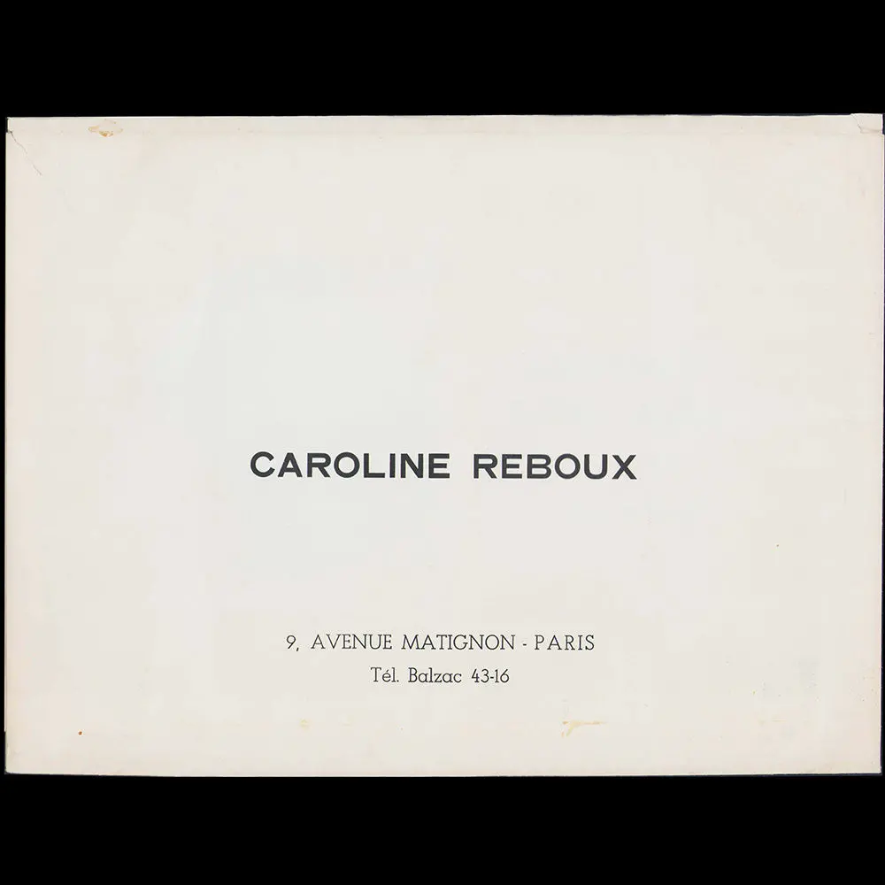 Caroline Reboux - Enveloppe De La Maison De Chapeaux, 9 Avenue Matignon (Circa 1950S) 1