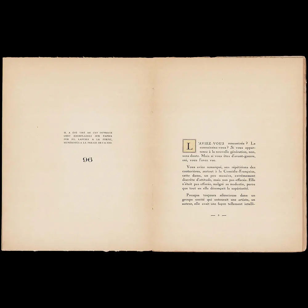 Caroline Reboux - Ode À Caroline Reboux Par Cécile Hubaine (1927) 2
