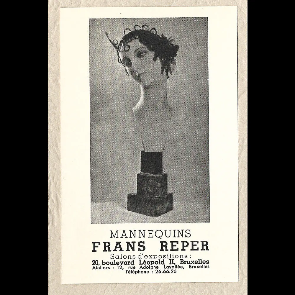 Frans Reper - Carte De La Maison De Mannequins, 20 Boulevard Leopold Ii À Bruxelles (Circa 1910-1920S) 1