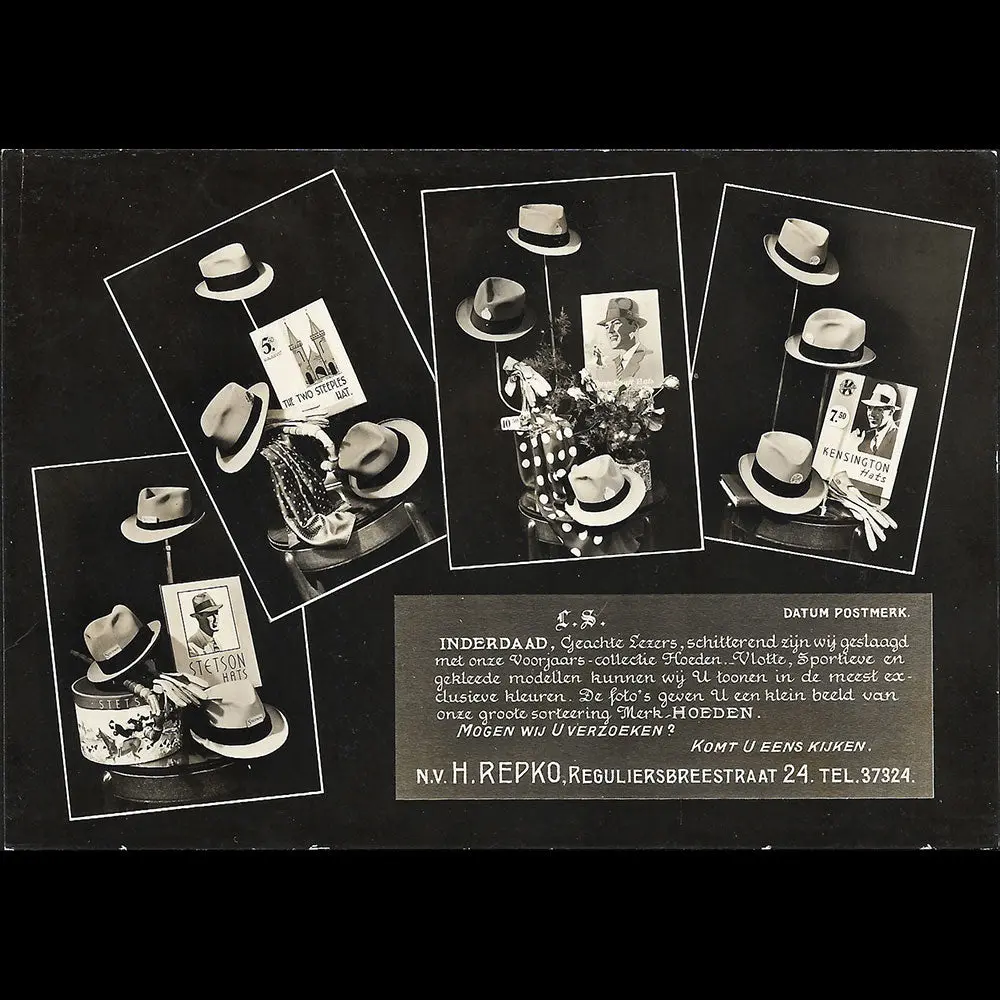 H. Repko - Carte De La Maison De Chapeaux (1940-1950S) 1