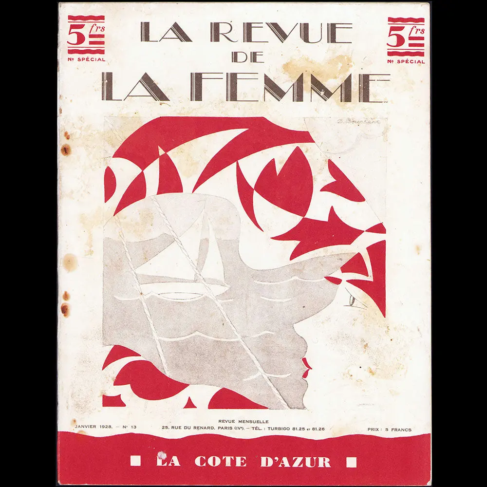 La Revue De La Femme, N°13 (Janvier 1928), Couverture De Bouchène 1